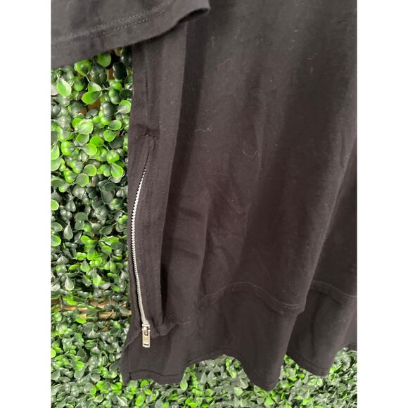 House of Harlow 1960, Black Blouse, Side Zippers, Women’s Size S - Picture 2 of 5